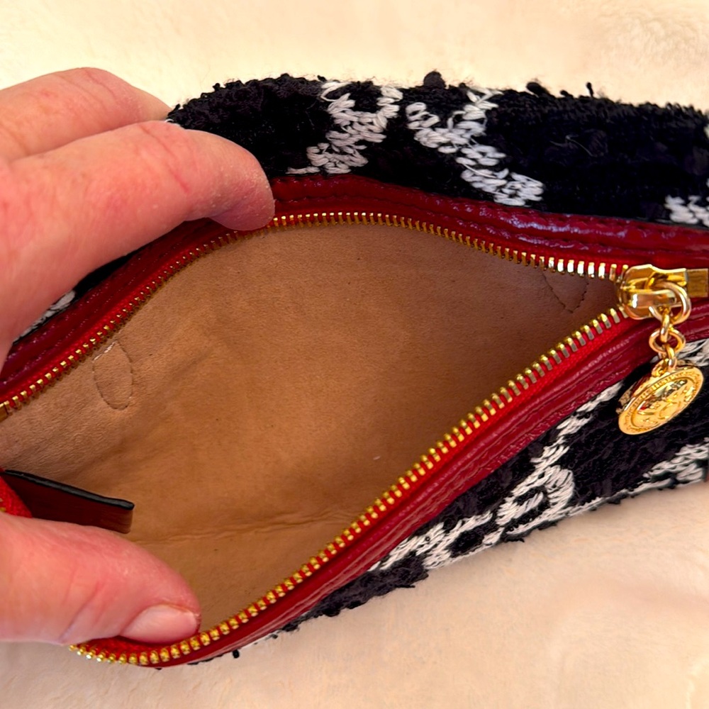 Gucci Rajah Black, Red & Gold Monogram Clutch - Picture 3 of 5